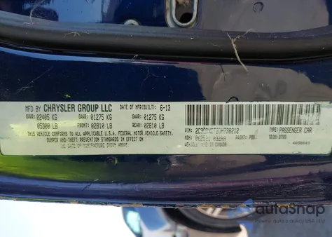 2013 Dodge Charger R/T из США, поврежденный, VIN 2C3CDXCT2DH738212